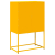 Komoda wysoka Musztardowo-żółta 68x39x107 cm Stal