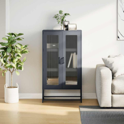 Komoda wysoka Antracyt 68x39x123 cm Stal