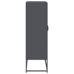 Komoda wysoka Antracyt 68x39x123 cm Stal
