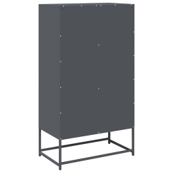 Komoda wysoka Antracyt 68x39x123 cm Stal