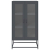 Komoda wysoka Antracyt 68x39x123 cm Stal