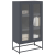 Komoda wysoka Antracyt 68x39x123 cm Stal