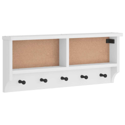 Wieszak ścienny na ubrania SANDNES 87x12x35cm Drewno lite Sosna
