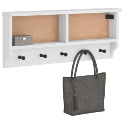 Wieszak ścienny na ubrania SANDNES 87x12x35cm Drewno lite Sosna