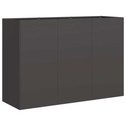 Doniczka Czarna 120x40x80 cm Stal walcowana na zimno
