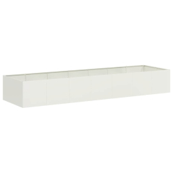 Doniczka Biała 280x80x40 cm Stal