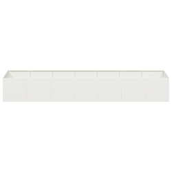 Doniczka Biała 280x80x40 cm Stal
