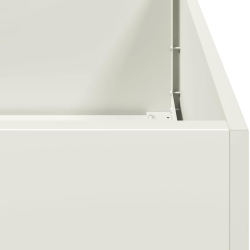 Doniczka Biała 280x80x40 cm Stal