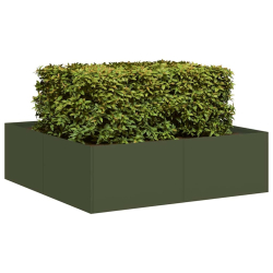 Doniczka Oliwkowo-zielona 100x100x30 cm Stal
