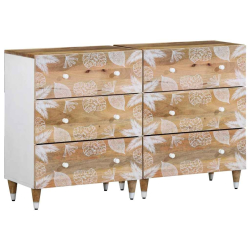 Komody 2 szt. 60x33,5x75 cm Drewno lite Mango