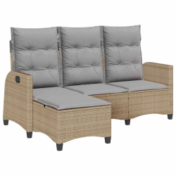 Rozkładana Sofa Ogrodowa z Poduszkami w Kształcie Litery L