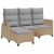 Rozkładana Sofa Ogrodowa z Poduszkami w Kształcie Litery L
