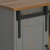 Komoda HALDEN 2 Drzwi przesuwne Szara 112x40x80 cm Drewno lite