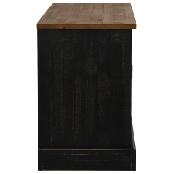 Szafka RTV HALDEN z drzwiami przesuwnymi Czarna 110x40x60 cm