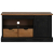 Szafka RTV HALDEN z drzwiami przesuwnymi Czarna 110x40x60 cm