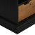 Szafka RTV HALDEN z drzwiami przesuwnymi Czarna 110x40x60 cm