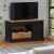Szafka RTV HALDEN z drzwiami przesuwnymi Czarna 110x40x60 cm