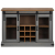 Komoda HALDEN 2 Drzwi przesuwne Szara 112x40x80 cm Drewno lite