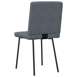 Krzesła stołowe, 4 szt., ciemnoszare, obite aksamitem