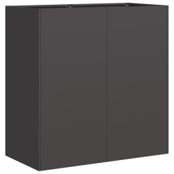 Doniczka Czarna 80x40x80 cm Stal walcowana na zimno