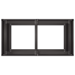 Doniczka Czarna 80x40x80 cm Stal walcowana na zimno