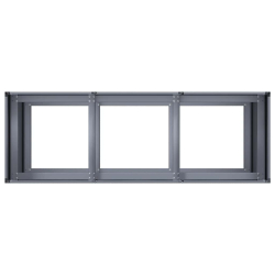 Doniczka Antracyt 120x40x80 cm Stal walcowana na zimno