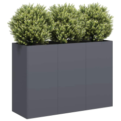 Doniczka Antracyt 120x40x80 cm Stal walcowana na zimno