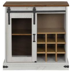 Komoda HALDEN z drzwiami przesuwnymi Biała 80x40x80 cm