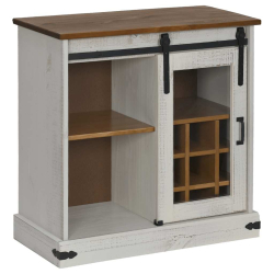 Komoda HALDEN z drzwiami przesuwnymi Biała 80x40x80 cm