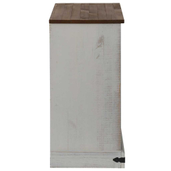 Komoda HALDEN z drzwiami przesuwnymi Biała 80x40x80 cm
