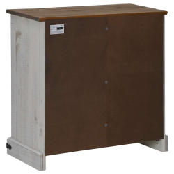 Komoda HALDEN z drzwiami przesuwnymi Biała 80x40x80 cm