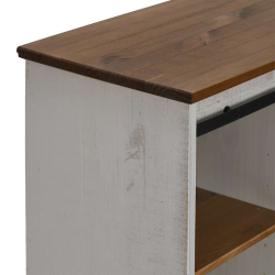 Komoda HALDEN z drzwiami przesuwnymi Biała 80x40x80 cm