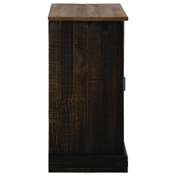 Komoda HALDEN z drzwiami przesuwnymi Czarny 80x40x80 cm