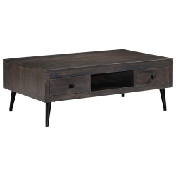 Stolik kawowy lite drewno mango 100x60x35 cm