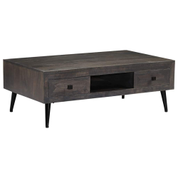 Stolik kawowy lite drewno mango 100x60x35 cm