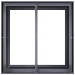 Doniczka Antracyt 80x80x80 cm Stal