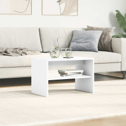 Szafka RTV Biała 60x40x40 cm Drewno klejone
