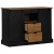 Komoda HALDEN 2 Drzwi przesuwne Czarny 112x40x80 cm Drewno lite
