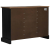 Komoda HALDEN 2 Drzwi przesuwne Czarny 112x40x80 cm Drewno lite