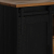 Komoda HALDEN 2 Drzwi przesuwne Czarny 112x40x80 cm Drewno lite
