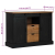 Komoda HALDEN 2 Drzwi przesuwne Czarny 112x40x80 cm Drewno lite