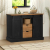 Komoda HALDEN 2 Drzwi przesuwne Czarny 112x40x80 cm Drewno lite
