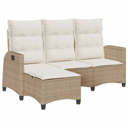 Rozkładana Sofa Ogrodowa z Poduszkami w Kształcie Litery L