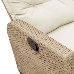 Rozkładana Sofa Ogrodowa z Poduszkami w Kształcie Litery L