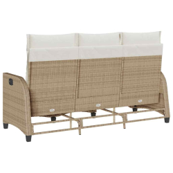 Rozkładana Sofa Ogrodowa z Poduszkami w Kształcie Litery L