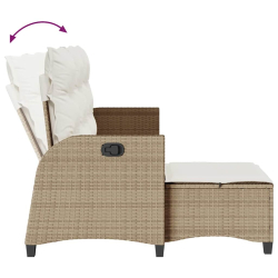 Rozkładana Sofa Ogrodowa z Poduszkami w Kształcie Litery L