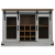 Komoda HALDEN 2 Drzwi przesuwne Biały 112x40x80 cm Drewno lite