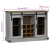 Komoda HALDEN 2 Drzwi przesuwne Biały 112x40x80 cm Drewno lite