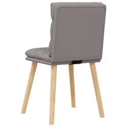 Krzesła stołowe, 2 szt., kolor taupe, obite tkaniną