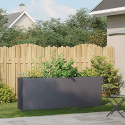 Doniczka Antracyt 200x40x80 cm Stal walcowana na zimno